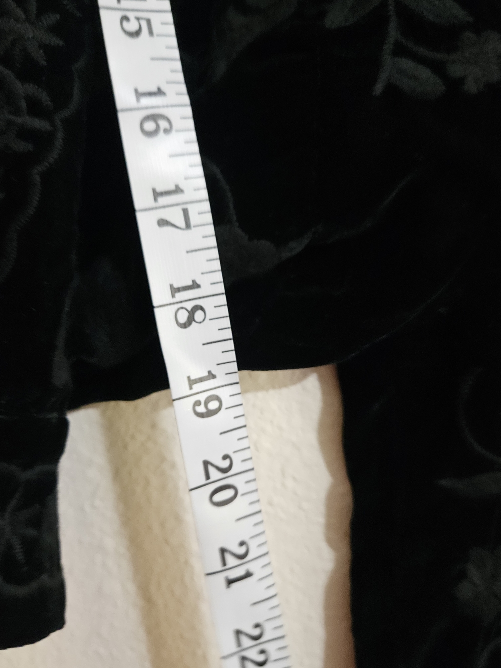 Zara Black Velvet Floral Embroidered Coat - Picture 5 of 6